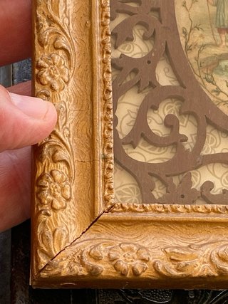 Precioso cuadro antiguo pintado a mano 1900s