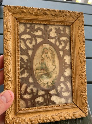 Precioso cuadro antiguo pintado a mano 1900s