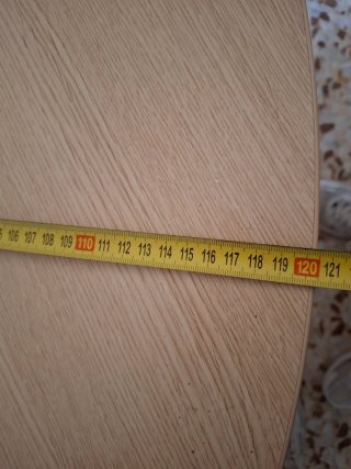 Mesa redonda de madera clara 120 cm