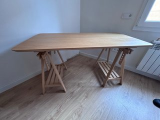 Tablero Ikea Bambú con Caballetes