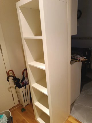 Estantería blanca 4 baldas madera