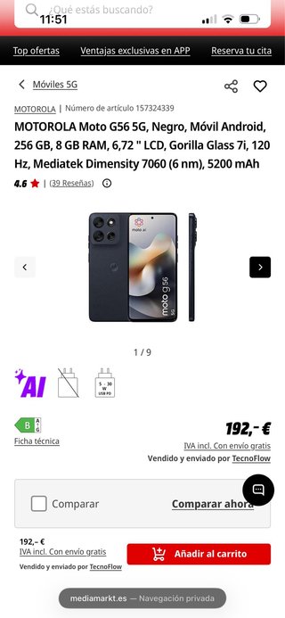 Motorola Moto G56 5G Caja