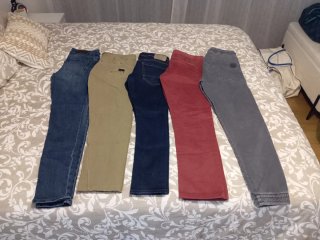 Lote 5 Pantalones Jeans/Chinos