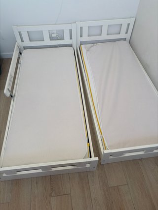 2 Camas KRITTER Blancas con Somier