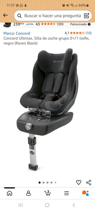 Silla coche Concord Últimax Isofix Grupo 0/1