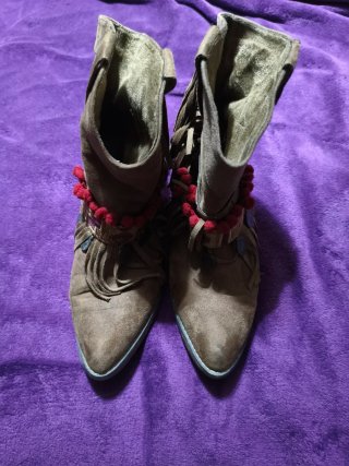 Botas Cowboy Marrones y Multicolor