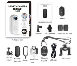 Mini Cámara Deportiva 4K WiFi H.265