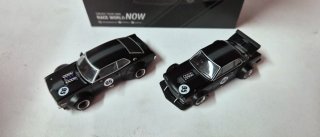 Set di due auto in scala Pop Race Nissan Skyline Datsun Laurel C130