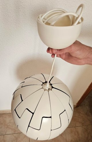 Lámpara Colgante Ikea Blanca/Plata 35cm