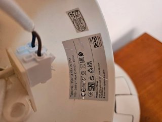Lámpara Colgante Ikea Blanca/Plata 35cm