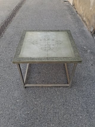 Mesa de centro morisca  metal imitacion