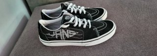 Zapatillas Vans Talla 37 Negras y Plateadas