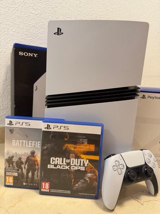 PS5 Pro+Mando + Disquera + 2 Juegos + Garantia