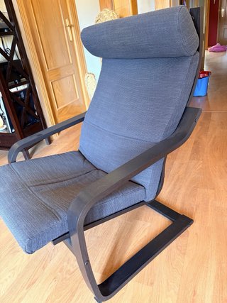Butaca IKEA gris y negra