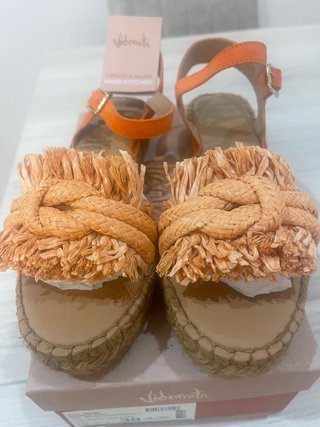 Sandalias Vidorreta Plataforma Naranja