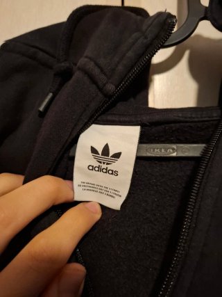 Sudadera Adidas Negra con Cremallera