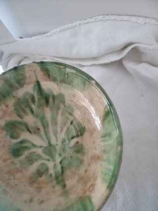 Lebrillo Cerámica Nijar Verde Ppios SXX