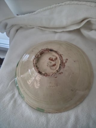 Lebrillo Cerámica Nijar Verde Ppios SXX