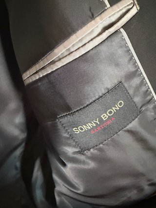 Completo Abito Nero Uomo Sonny Bono Taglia 54
