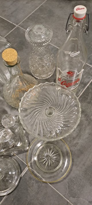 Gran Lote Cristalería Vintage Tallada (15 piezas)