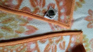 Manta Lana Vintage Mora Naranja Rosa