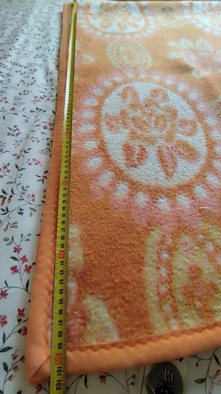 Manta Lana Vintage Mora Naranja Rosa