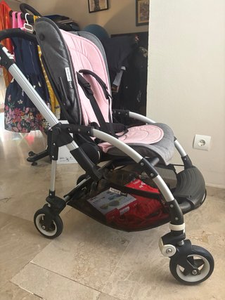 Carrito Bugaboo Bee Rosa y Gris