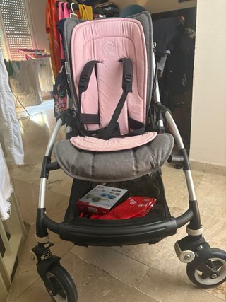 Carrito Bugaboo Bee Rosa y Gris