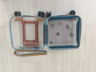 Maleta transparente para niña