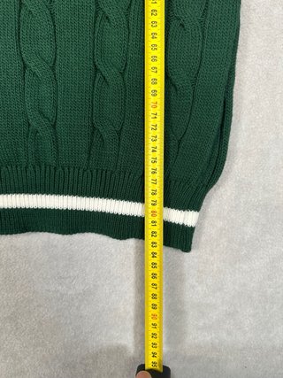 Vestido punto trenzado verde talla L