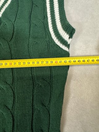 Vestido punto trenzado verde talla L