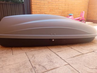 Cofre de techo para coche gris