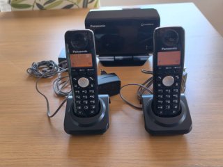 Teléfono Inalámbrico Duo Panasonic Negro