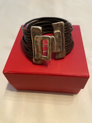 Pulsera UNO de 50 Piel y Plata