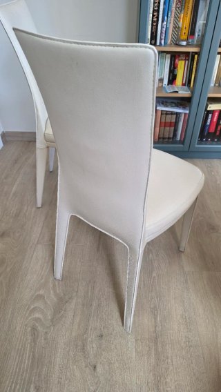 Juego de 2 sillas de comedor beige