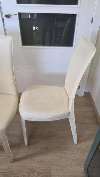 Juego de 2 sillas de comedor beige