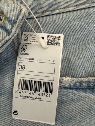 Shorts vaqueros Mango T38