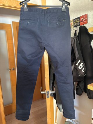 Pantalones Chinos Azul Marino Pull&Bear