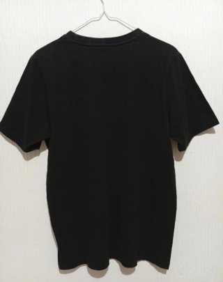 Camiseta Puma Negra Logo Blanco Talla M
