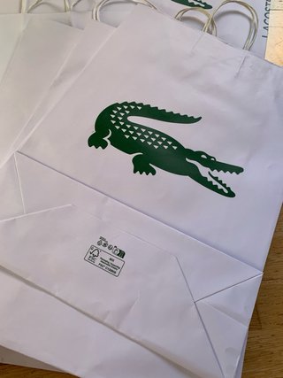5 Bolsas de Papel Lacoste