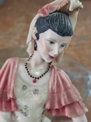 Rara scultura Auro Belcari donna spagnola flamenco