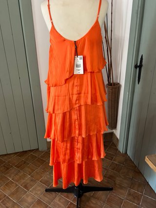 Vestido Naranja Tirantes