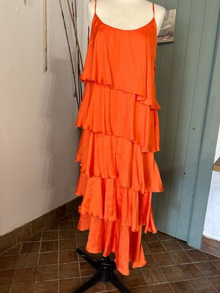 Vestido Naranja Tirantes