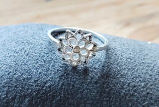 Anillo San Saru Plata Flor Mujer