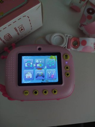Cámara Fotos Infantil con Impresora Flamingo