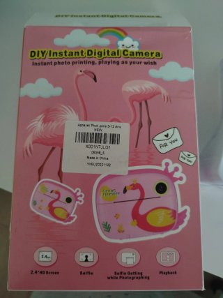 Cámara Fotos Infantil con Impresora Flamingo