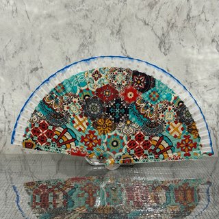Abanicos Mandala Azul Multicolor