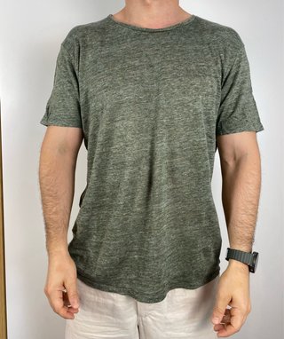 Camiseta verde Mango hombre