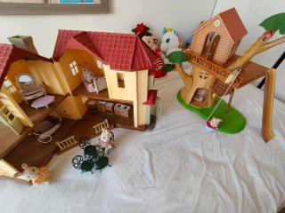 Casa Sylvanian y casa del árbol Families con acces