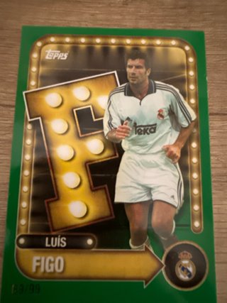 Carta Fútbol Topps Luis Figo Real Madrid